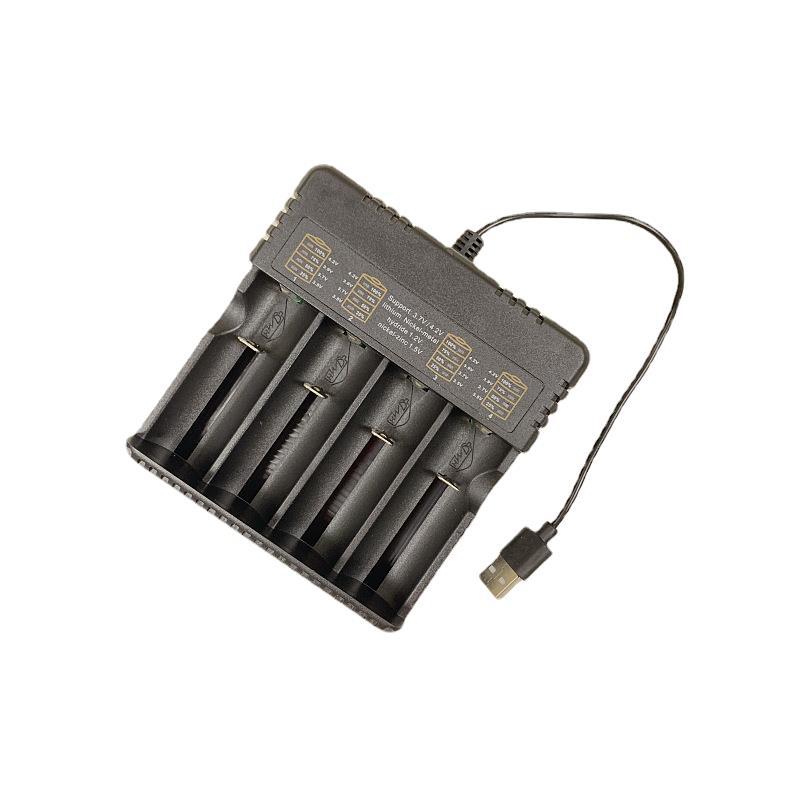 4-slot battery charger, essential for home use, fast charging compatible with AA/AAA batteries, safe and reliable details Picture