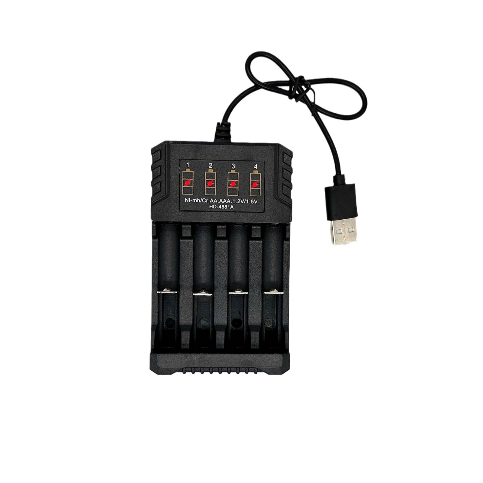 4-slot battery charger, essential for home use, fast charging compatible with AA/AAA batteries, safe and reliable Application Scenario