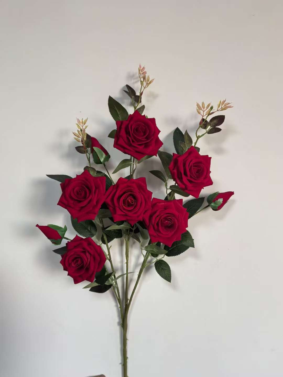家饰仿真花饰白色玫瑰绢花婚庆装饰假花
