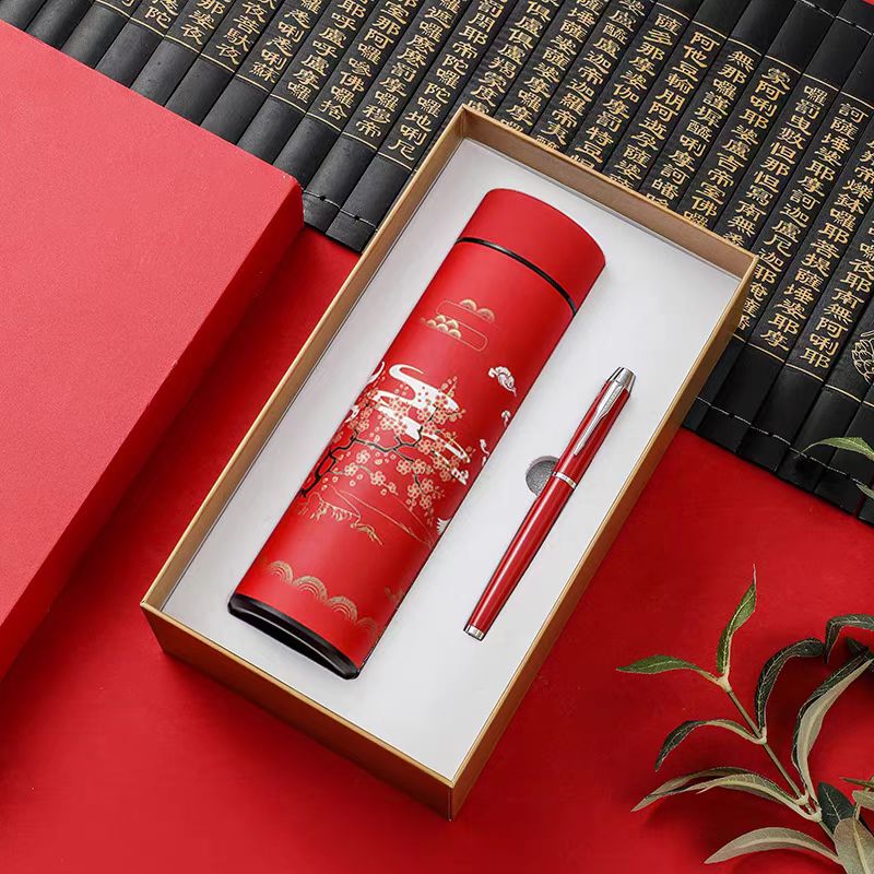 Portable handle sports water bottle, high appearance level, Chinese-style stainless steel, large capacity