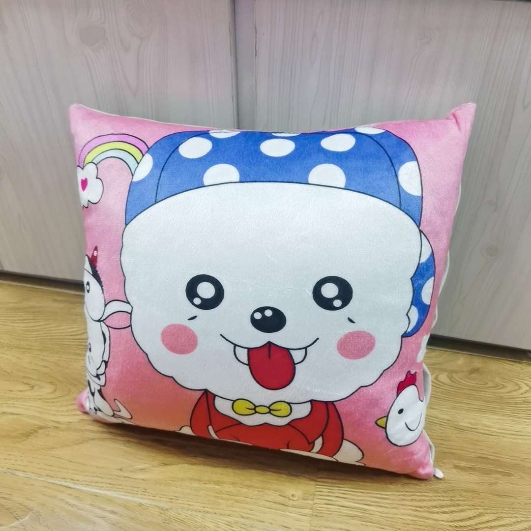 Cartoon short fleece pillowcase, headboard backrest sofa, car office cushion details Picture