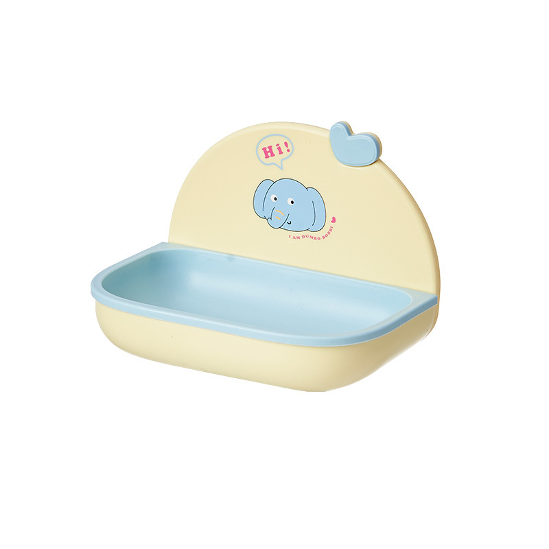 M80-6667 soap box, household no-punch wall-mounted soap box, double-layer cartoon draining rack, student dormitory Application Scenario