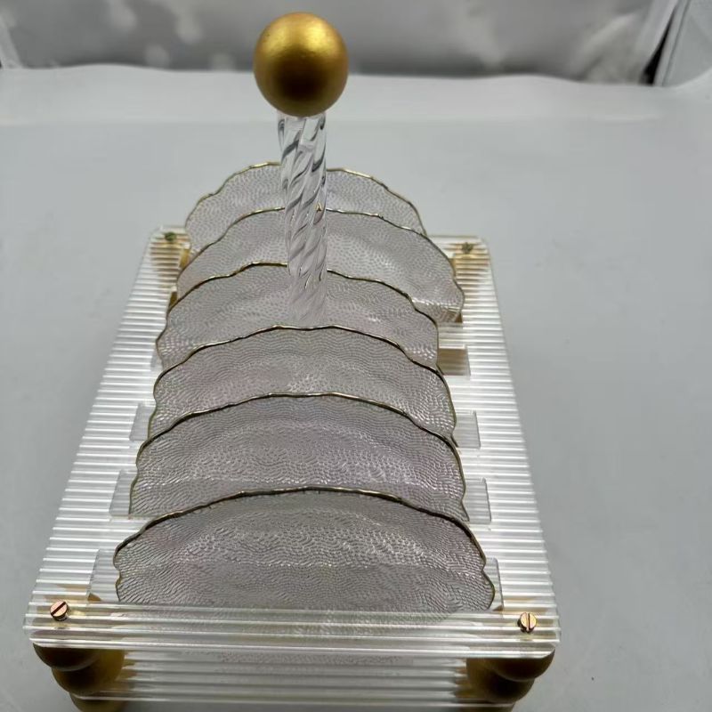 Fruit plate, plastic acrylic transparent fruit plate, creative snack plate, home candy plate, six-piece set, dried fruit plate, KTV snack plate, fruit plate