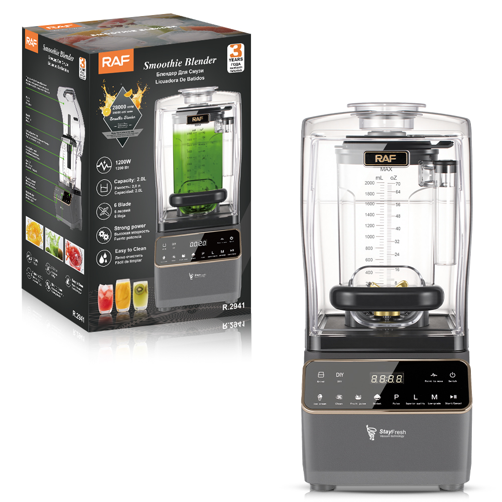 RAF European-style smoothie maker, household soundproof cover, low-frequency juicer, blender, tea extracter, ice crusher, smoothie maker pic 4