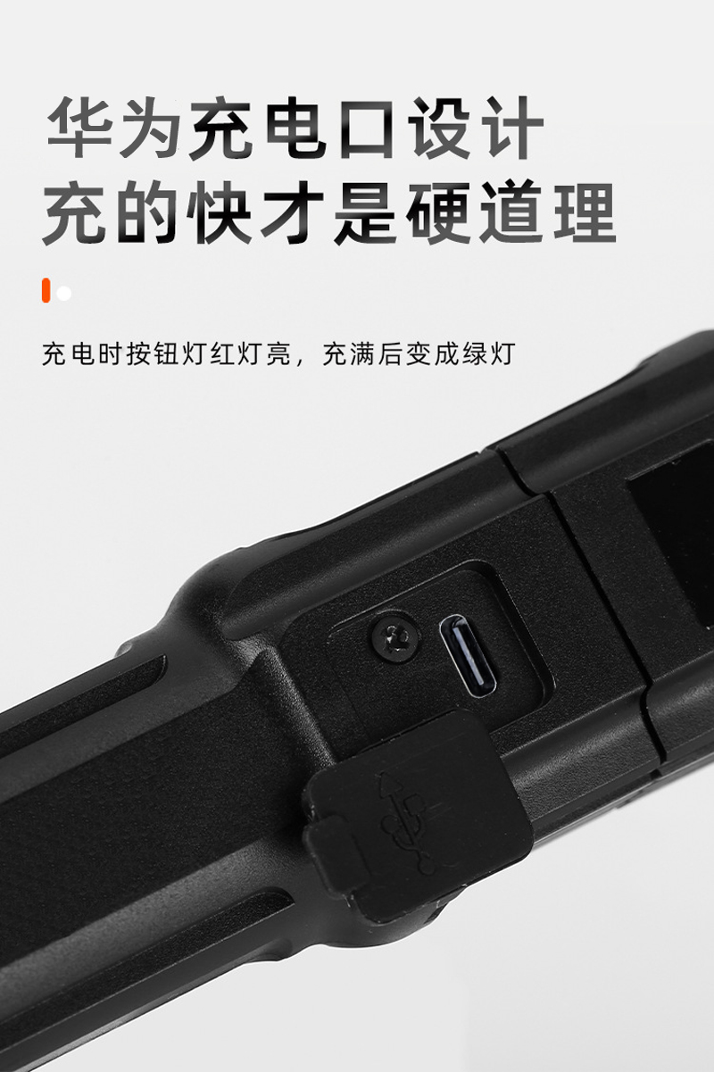 Q1 - пластиковый фонарь-телескопический зум с боковой оптической лампой, USB заряжен, регулирующий фонарик портативный мини-фонарик pic 6