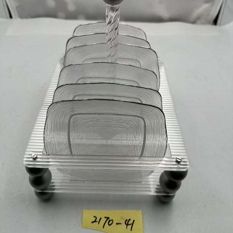 Fruit plate, plastic acrylic transparent fruit plate, creative snack plate, home candy plate, dried fruit plate, six-piece set, KTV snack plate, fruit plate