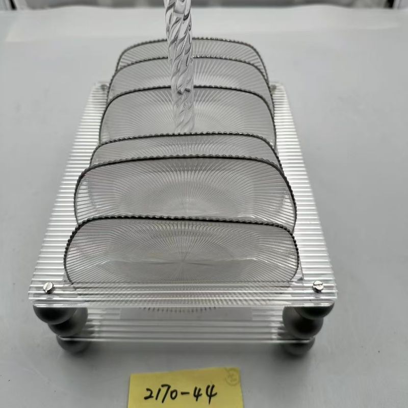 Six-piece fruit plate set, plastic acrylic transparent fruit plate, creative snack plate, home candy plate, dried fruit plate, KTV snack plate, fruit plate Specification image