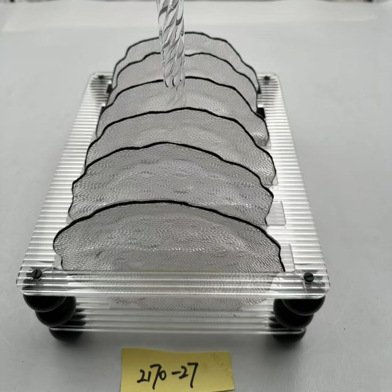 Six-piece fruit plate set, plastic acrylic transparent fruit plate, creative snack plate, home candy plate, dried fruit plate, KTV snack plate, fruit plate