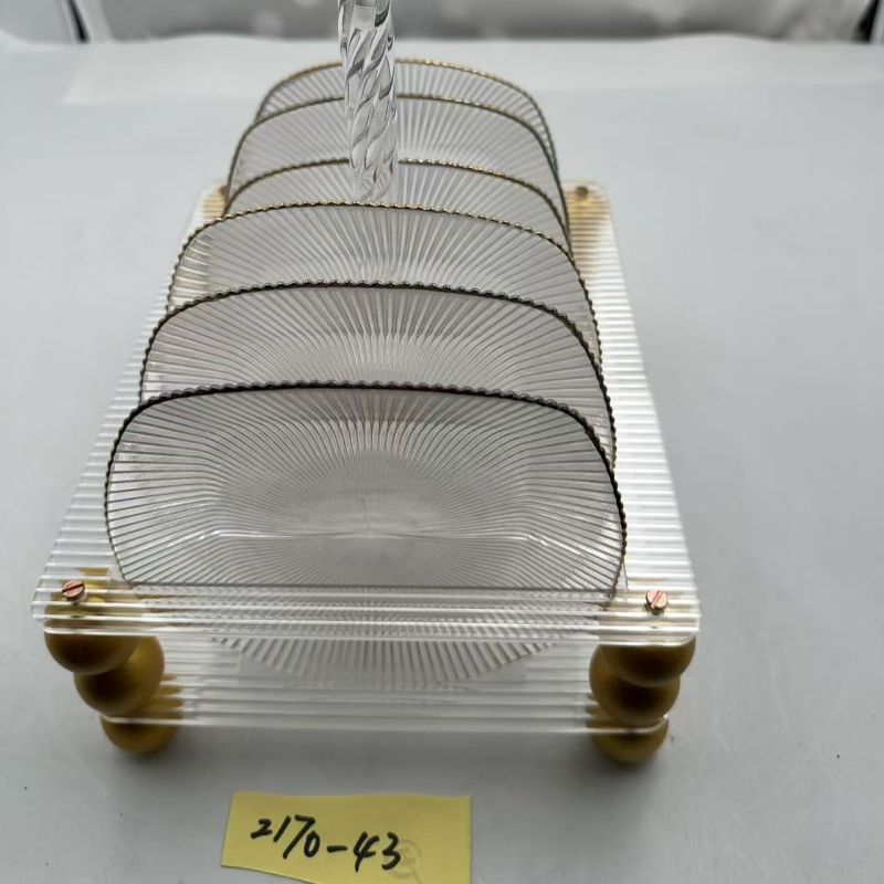 Six-piece fruit plate set, plastic acrylic transparent fruit plate, creative snack plate, home candy plate, dried fruit plate, KTV snack plate, fruit plate details Picture