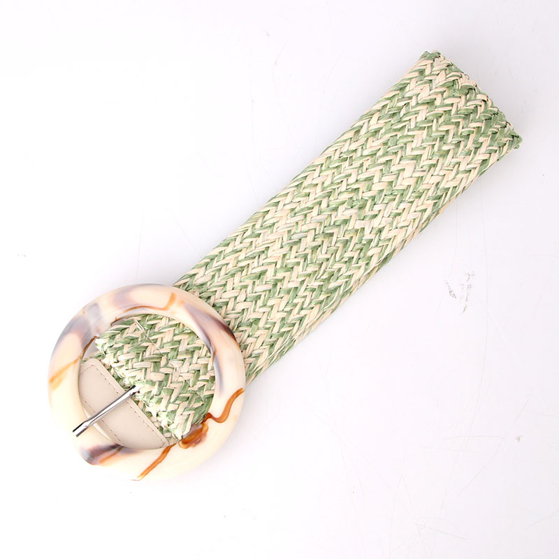 The belt-shaped women's decorative dress is fashionable, simple and versatile. It features an elastic woven strap paired with a beach dress. It is a Korean-style fashion dress with a wide waistband Application Scenario