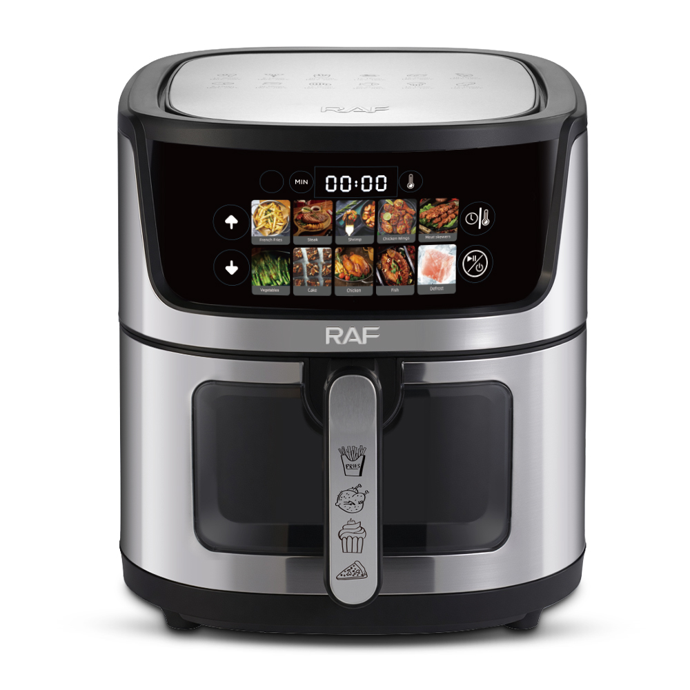 RAF European standard air fryer, 9L large-capacity color screen touch visual electric fryer, multi-functional air oven Item Picture