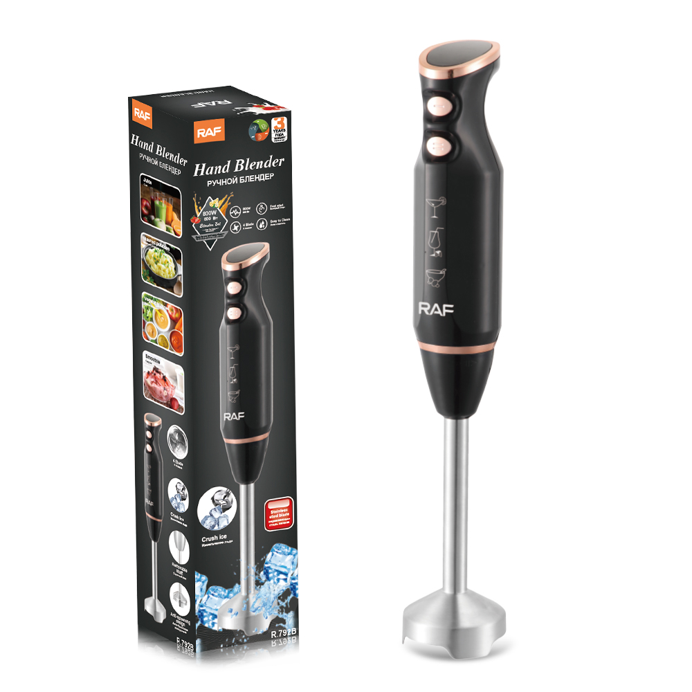 RAF European standard cross-border household kitchen electric stainless steel cooking stick ice crusher, handheld blender Specification image