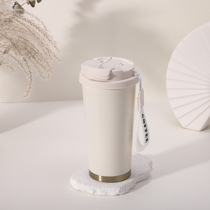 New 316 stainless steel vacuum insulated cup, double-drinking coffee cup, outdoor portable, customizable flower tea cup and water cup pic 5