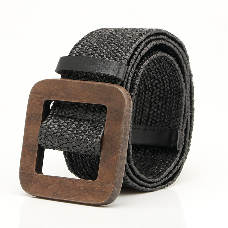 A high-end women's dress with a woven belt, a denim dress with a cinched waist and decorative jeans, and a straw woven belt Application Scenario
