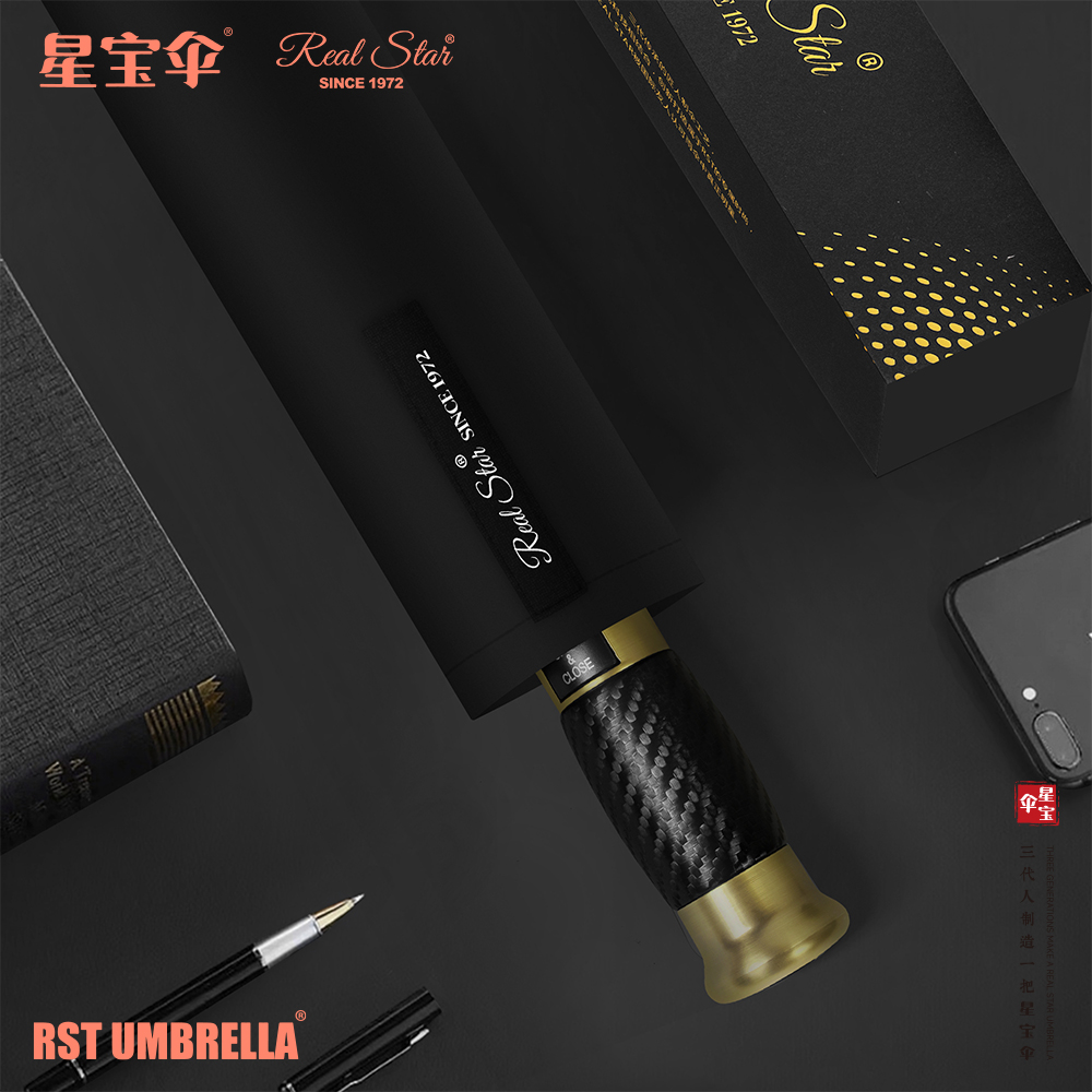 Xingbao Umbrella Z309 High-end straight handle umbrella, high-end business men's umbrella, thickened handle impactful fabric umbrella, fully automatic three-fold men's umbrella Application Scenario