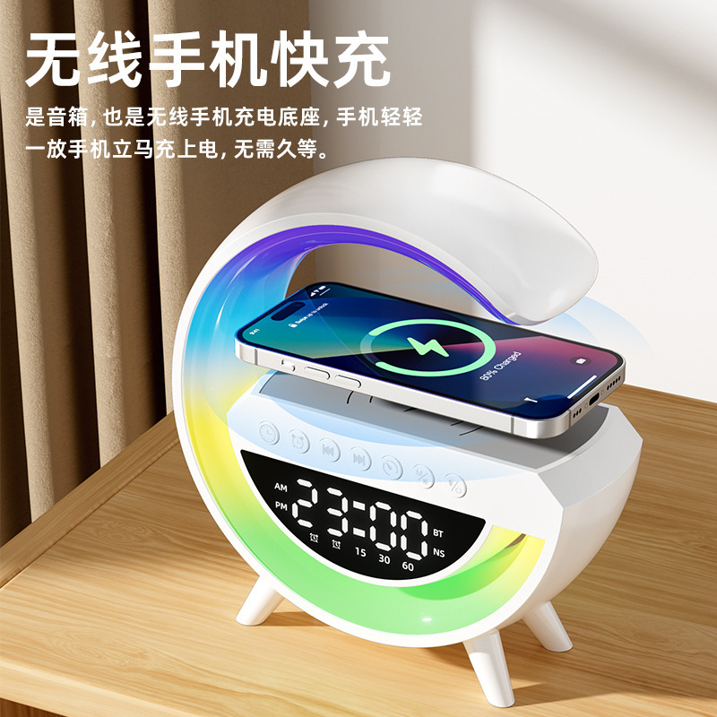 Explosivo bluetooth speaker wireless recargable despertador luz de atmósfera multifuncional wireless recargable smart bluetooth audio details Picture