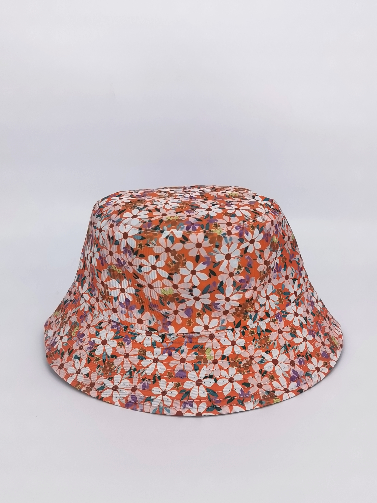 New spring and summer style small floral print for both men and women, fashionable and versatile, double-sided fisherman's hat, outdoor sun protection, cool and portable hat, adult style full figure