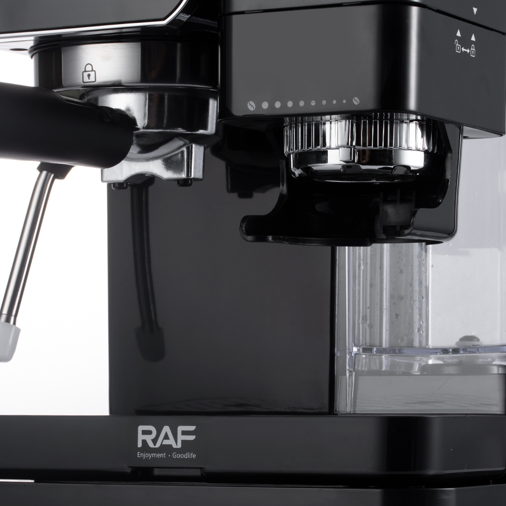 RAF European semi-automatic coffee machine, espresso double-cup 15bar, ground beans, cold and hot extraction milk foam steam coffee machine pic 10