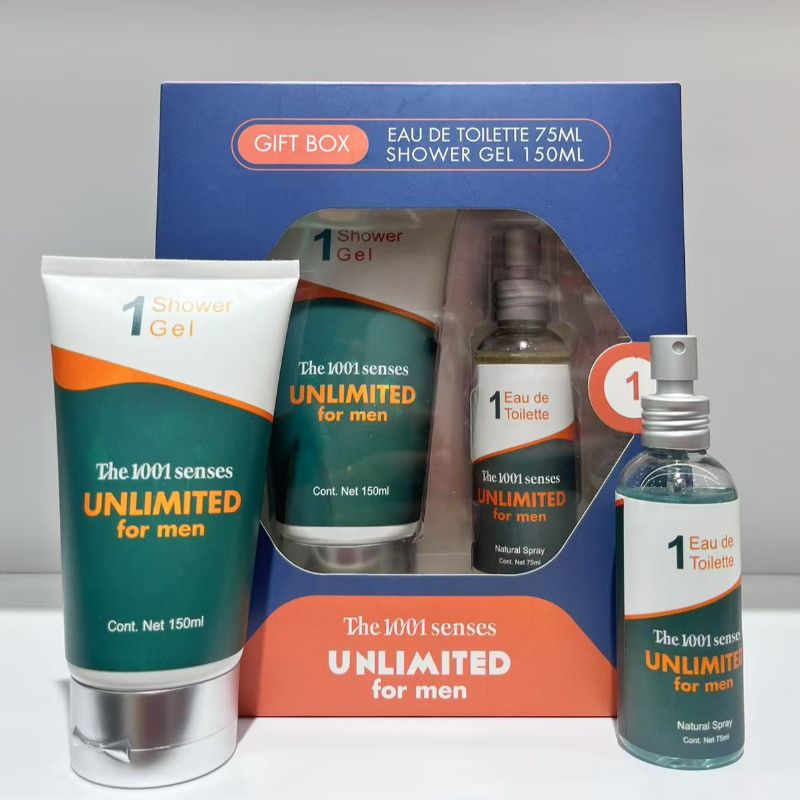 Perfume Set Men Perfume 75ml Eau de Toilette + Body Wash 150ml Shower Gel 75ml Eau de Toilette