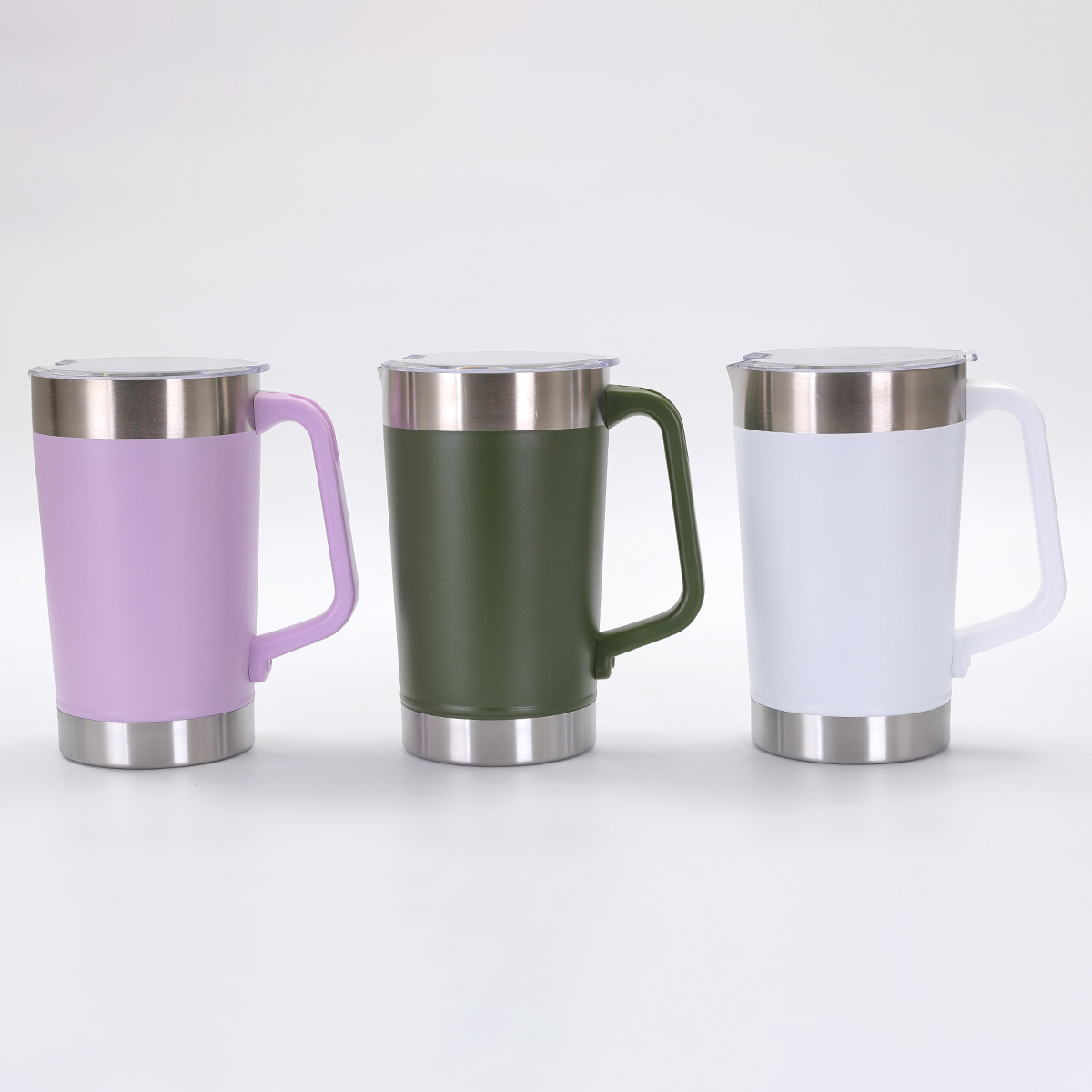 Best-selling double-layer stainless steel car cup 1900ML vacuum handle mug set, cold and heat preservation water cup Specification image