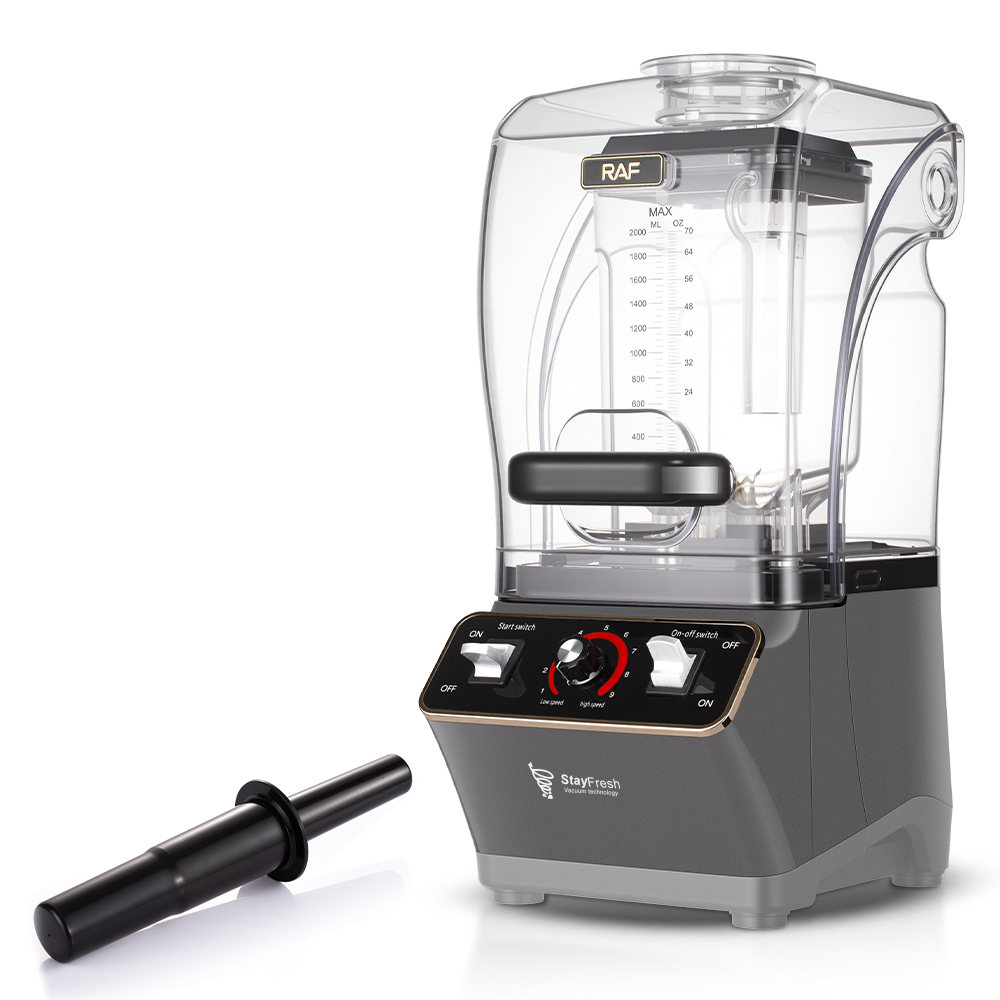 RAF European-style smoothie maker, home soundproof with cover, low-frequency juicer, blender, push-button ice crusher, smoothie maker pic 10