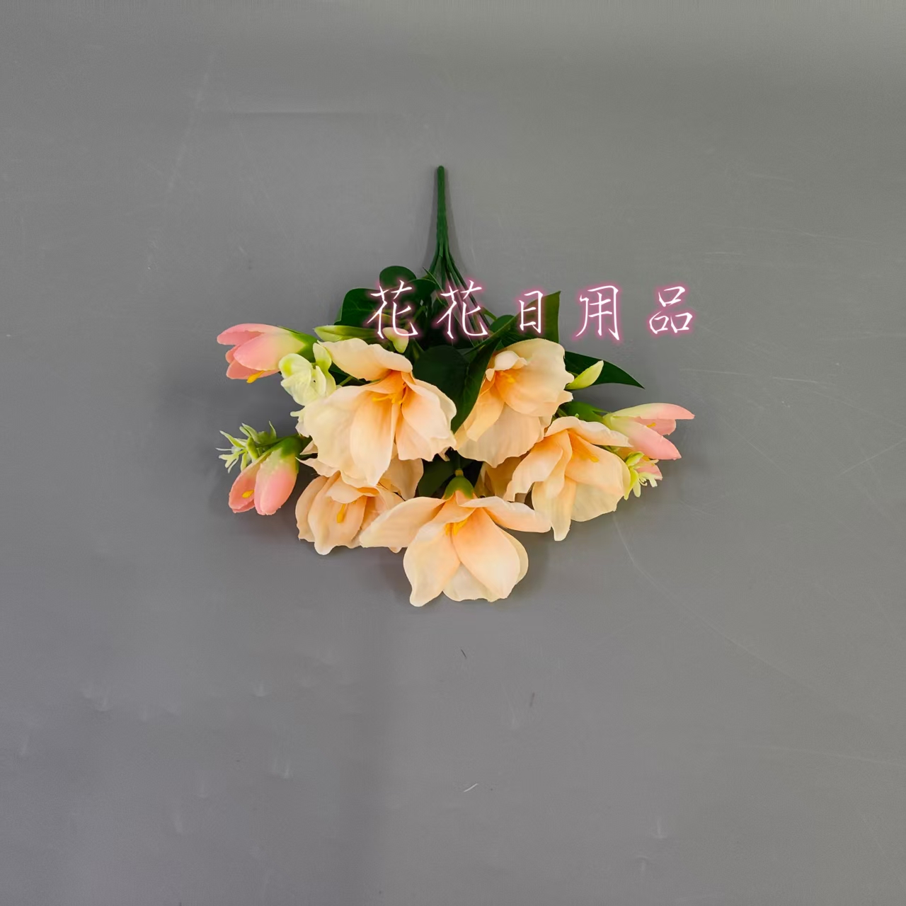 Artificial flower bonsai, single magnolia flower, decorative vase and ornament Specification drawing