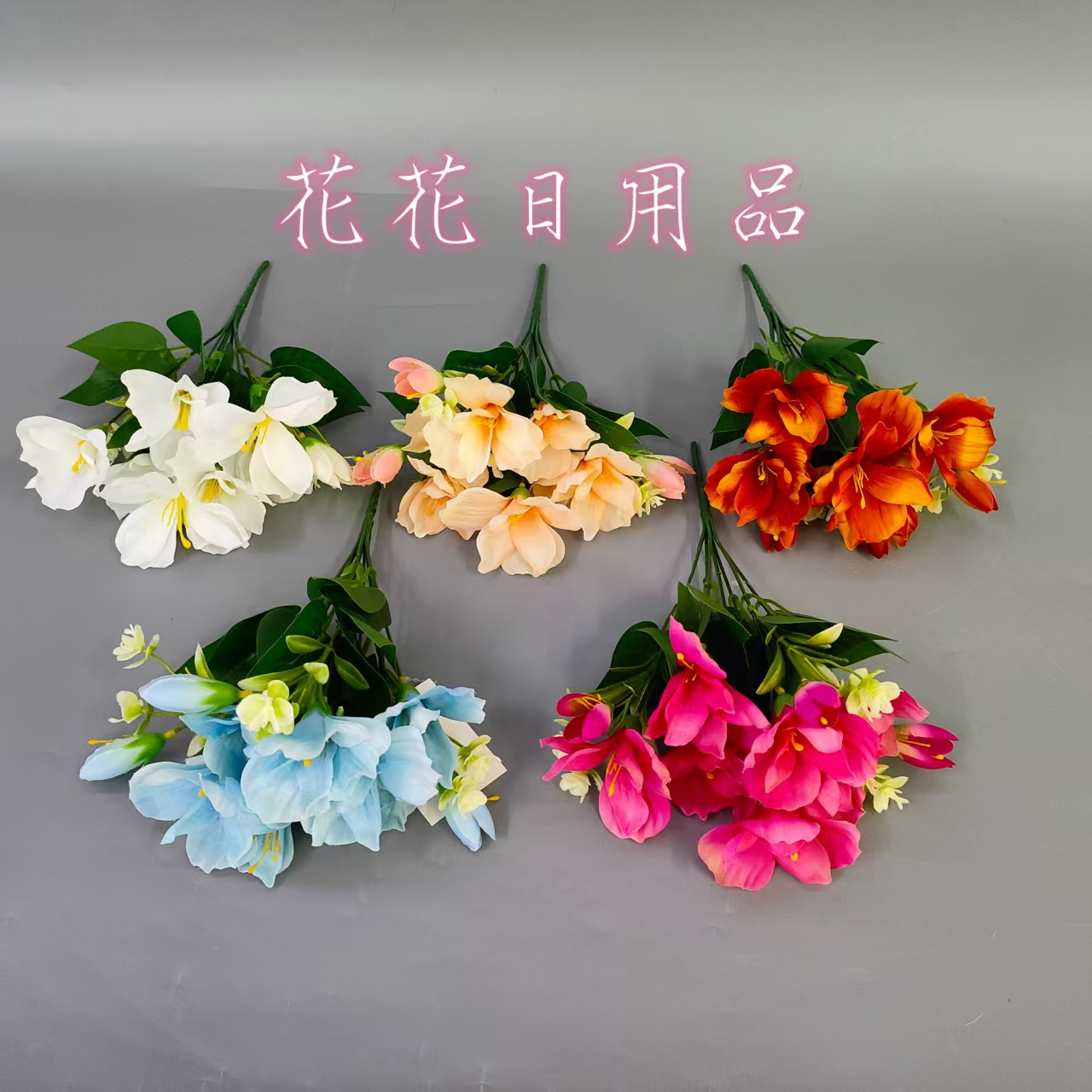 Artificial flower bonsai, single magnolia flower, decorative vase and ornament full figure
