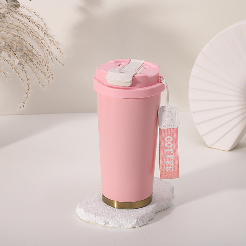 New 316 stainless steel vacuum insulated cup, double-drinking coffee cup, outdoor portable, customizable flower tea cup and water cup pic 3