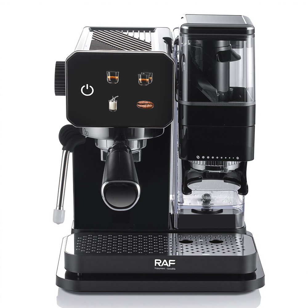 RAF European semi-automatic coffee machine, espresso double-cup 15bar, ground beans, cold and hot extraction milk foam steam coffee machine pic 6