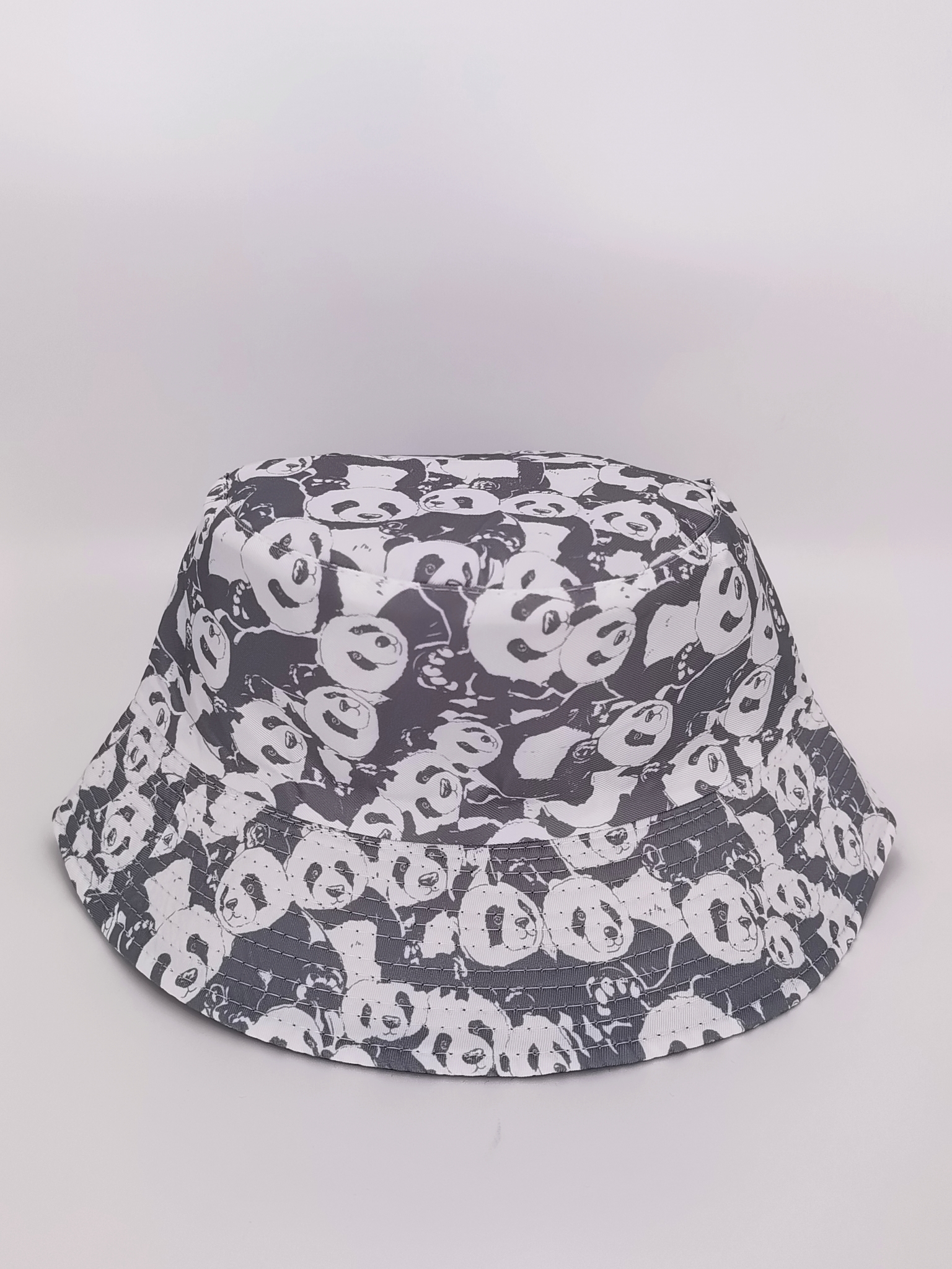 New spring and summer panda double-sided fisherman hat for both men and women, fashionable and versatile, outdoor sun protection, cool and portable hat, adult style Specification drawing