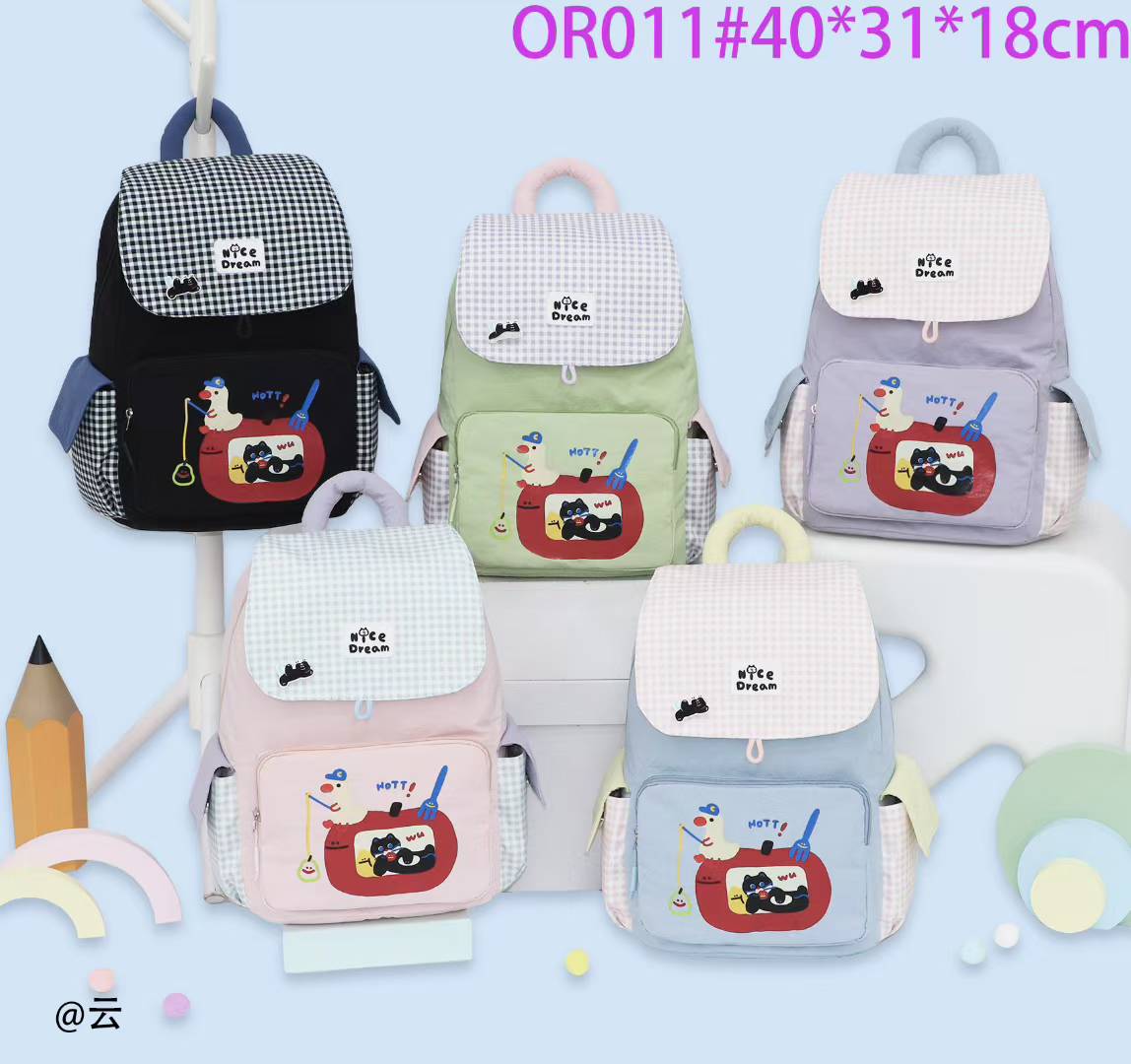 Fashionable backpacks for both boys and girls, junior high school and senior high school students, large-capacity travel backpacks, waterproof student schoolbags Item Picture