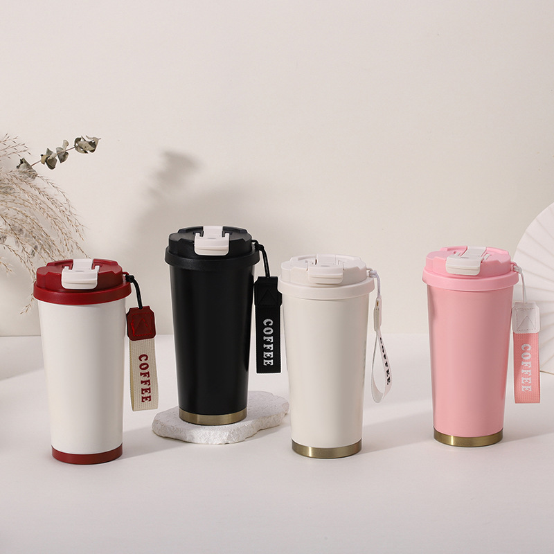 New 316 stainless steel vacuum insulated cup, double-drinking coffee cup, outdoor portable, customizable flower tea cup and water cup pic 1