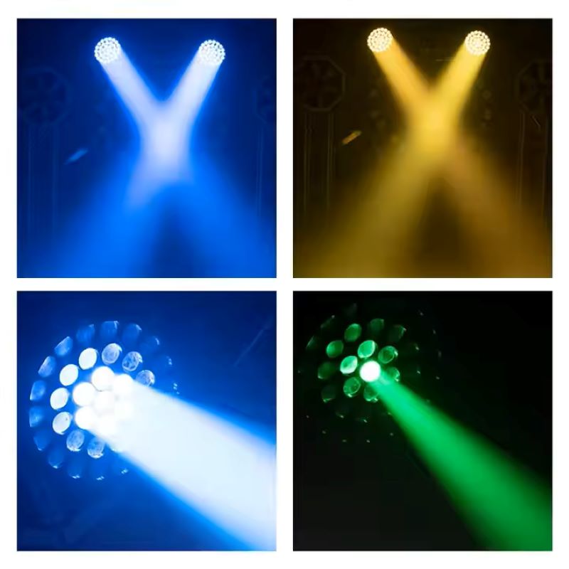37 focusing and dyeing lights, led four-in-one moving head lights, 15w stage beam lights, 25w powerful beam full-color parquet lights, DMX performance, disco, bar, lounge, DJ stage lighting high-brightness equipment Application Scenario