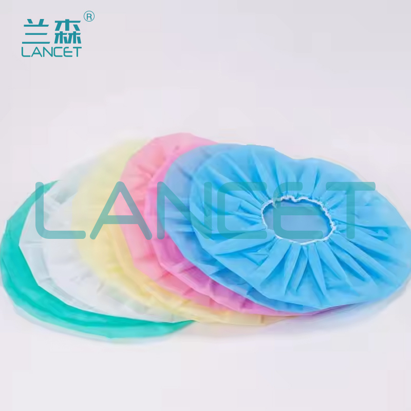 一次性无纺布圆帽工作车间美容PP防尘帽蘑菇帽加厚头套