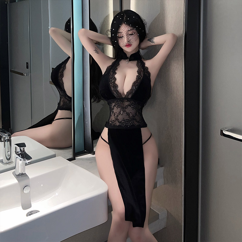 Sexy lace cheongsam uniform set, adult lingerie for export to Southeast Asia, Indonesia, adult adult products Application Scenario