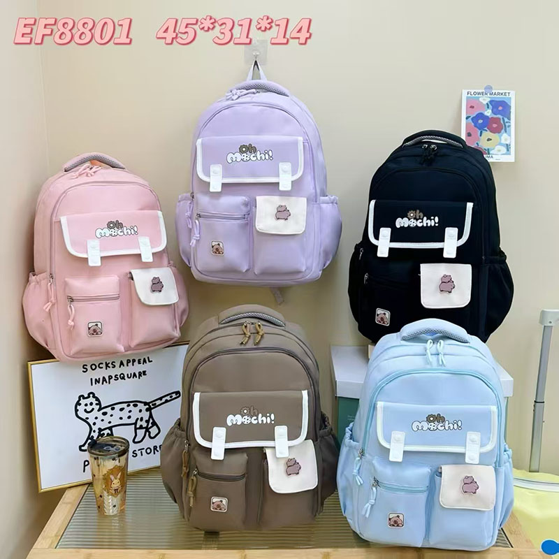 Lightweight backpacks for boys and girls, junior high school students, college and senior high school students, junior high school and primary school students, casual bags, waterproof student schoolbags, twill fabric Specification drawing