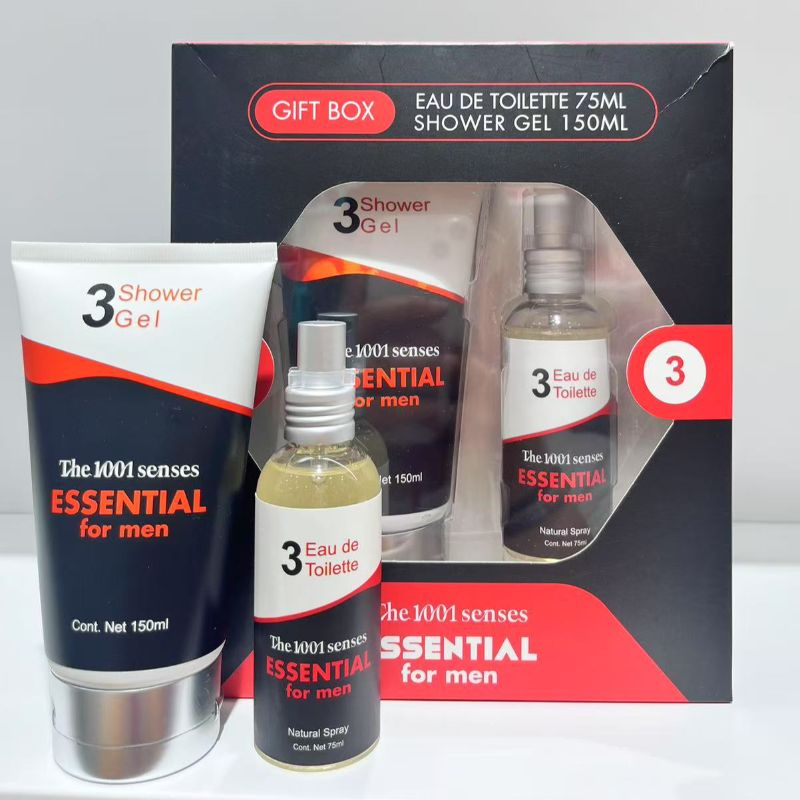 Men's perfume Set 75ml Eau de Toilette + Body Wash 150ml Shower Gel 75ml Eau de Toilette details Picture
