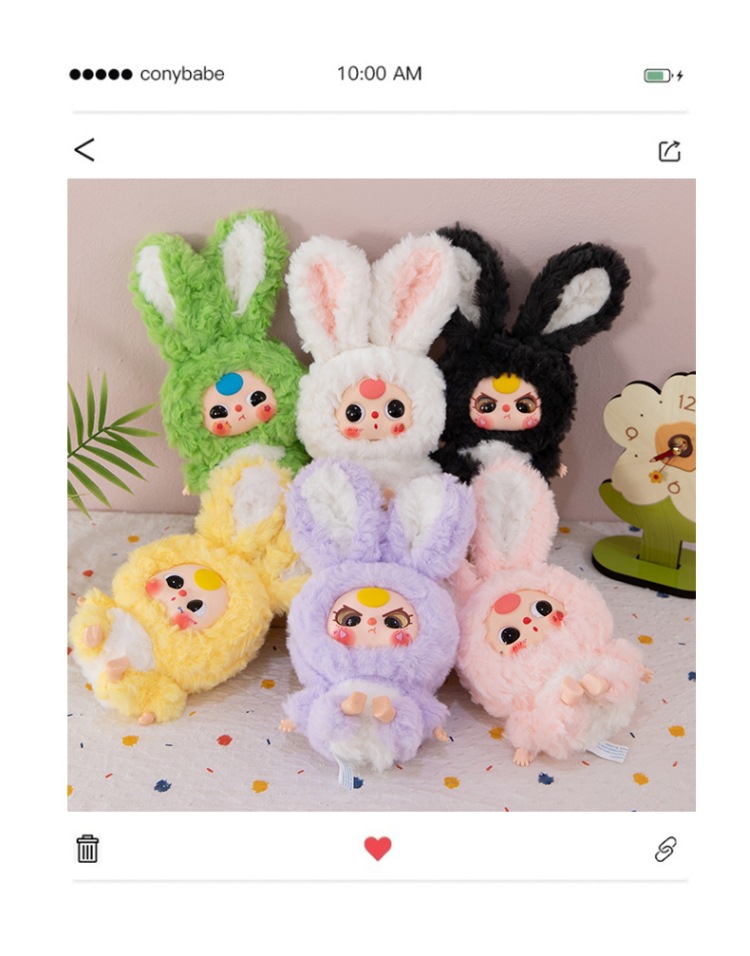 娃三岁babythree莉莉兔小镇系列毛绒盲盒潮玩公仔搪胶娃三岁批发秀绒玩具详情11