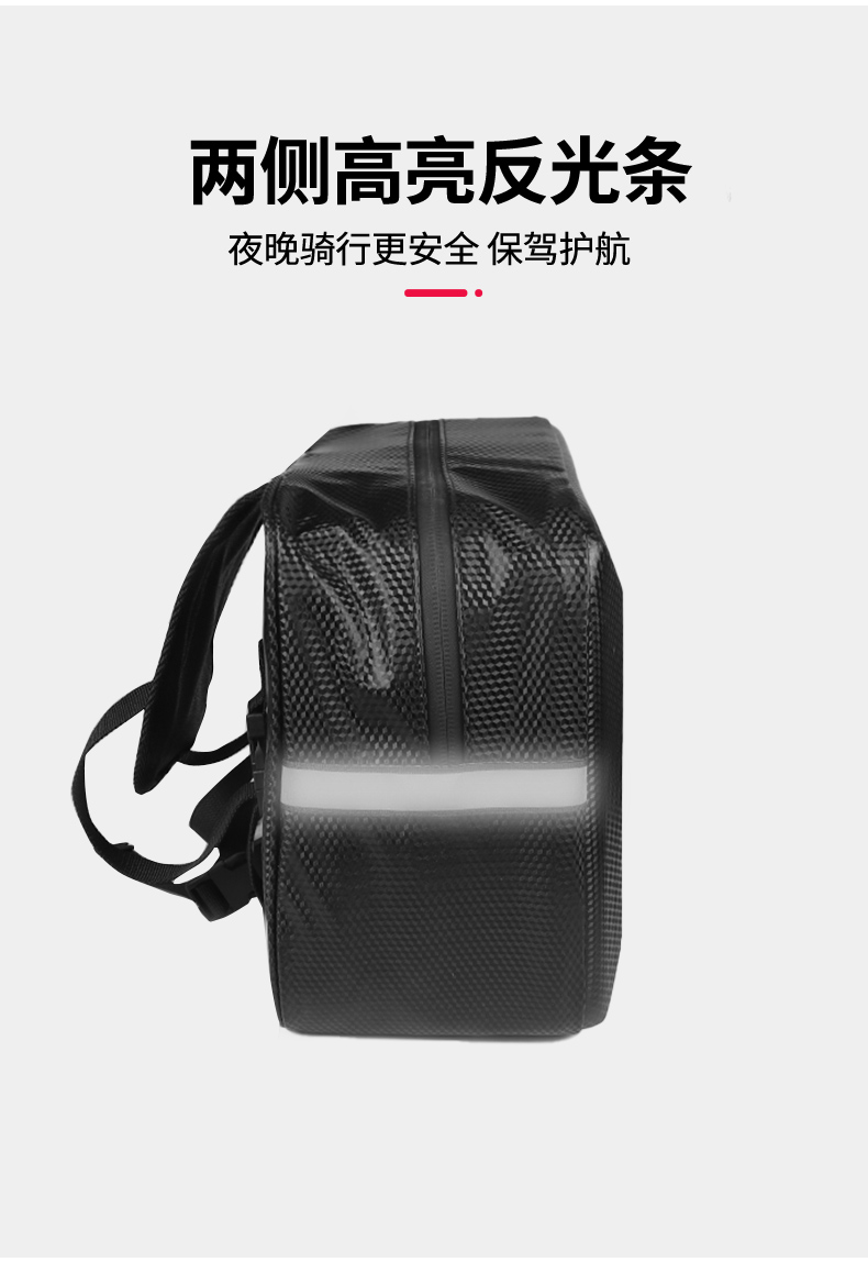 1216电动车靠背包挂物包后置头盔收纳袋摩托车后靠背挂包电瓶车置物兜大容量货架包详情3