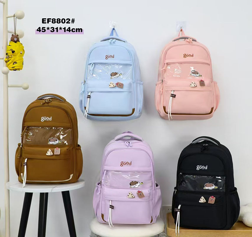 Lightweight backpacks for boys and girls, casual bags for college, high school, junior high school and primary school students, waterproof student schoolbags, twill fabric cartoon EF8809 Item Picture