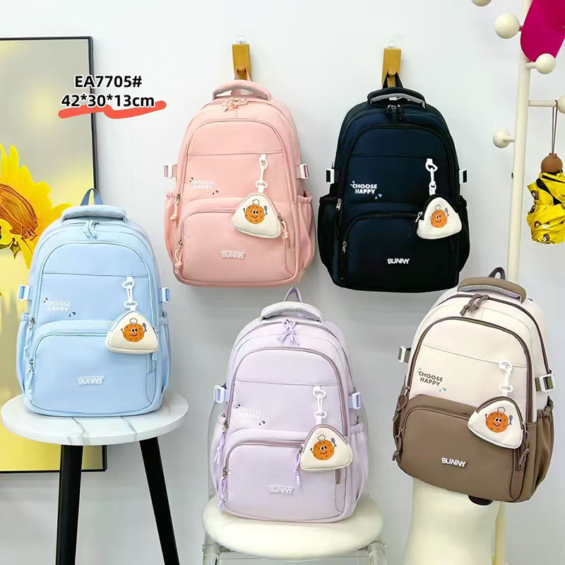 Boys and girls, junior high school students' backpacks are lightweight. College, senior high school, junior high school and primary school students' casual bags are waterproof. Student schoolbags are made of plain twill fabric full figure
