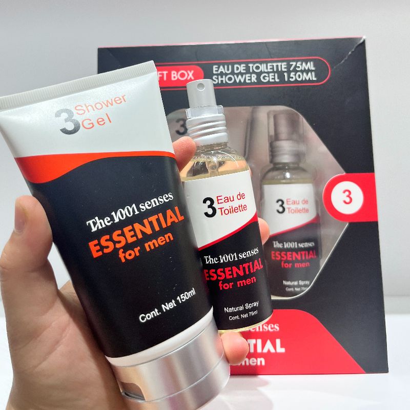 Men's perfume Set 75ml Eau de Toilette + Body Wash 150ml Shower Gel 75ml Eau de Toilette Specification image