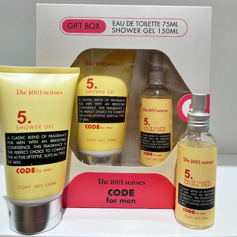 Perfume Set Men Perfume 75ml Eau de Toilette + Body Wash 150ml Shower Gel 75ml Eau de Toilette