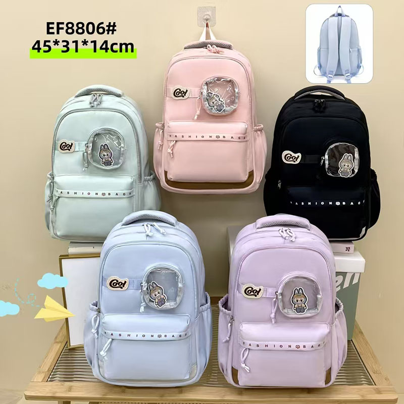 Lightweight backpacks for boys and girls, casual bags for college, high school, junior high school and primary school students, waterproof student schoolbags, twill fabric cartoon 1 details Picture