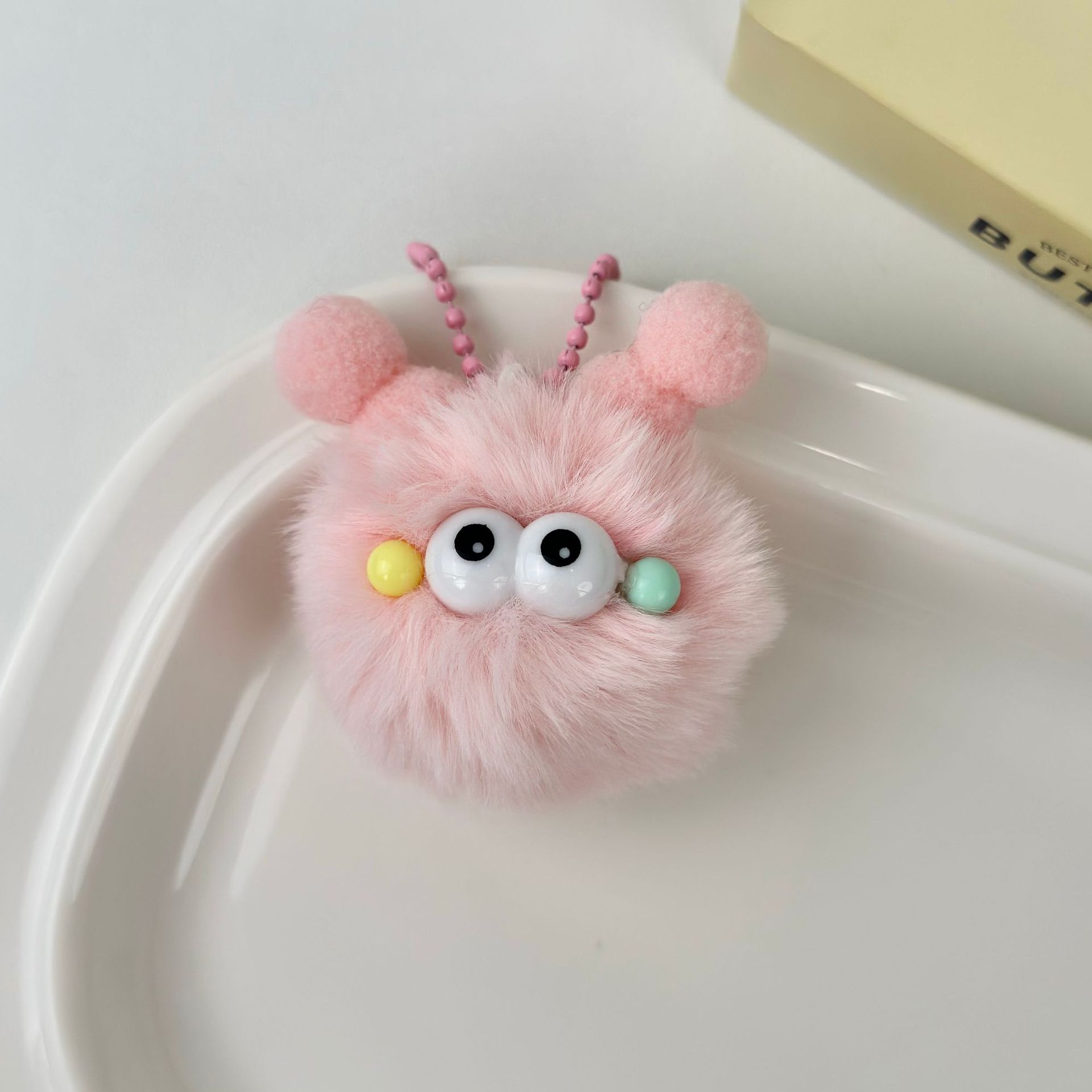 创意双马尾精灵毛球配饰头饰鞋袜手机壳卡通毛绒公仔挂件钥匙扣挂件详情图7