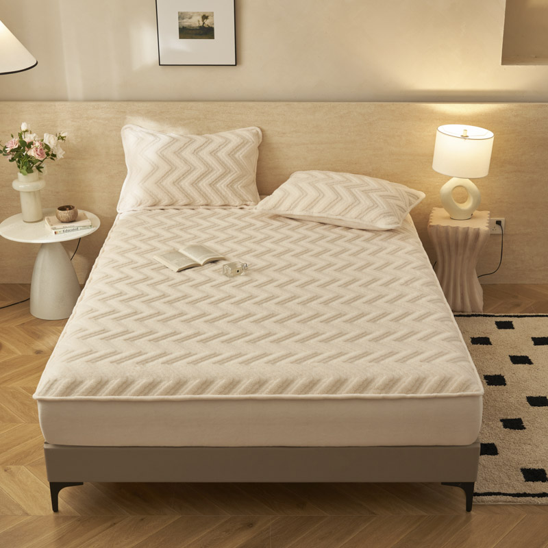 床罩/隔尿垫/眼罩定制/家纺/床笠全棉白底实物图