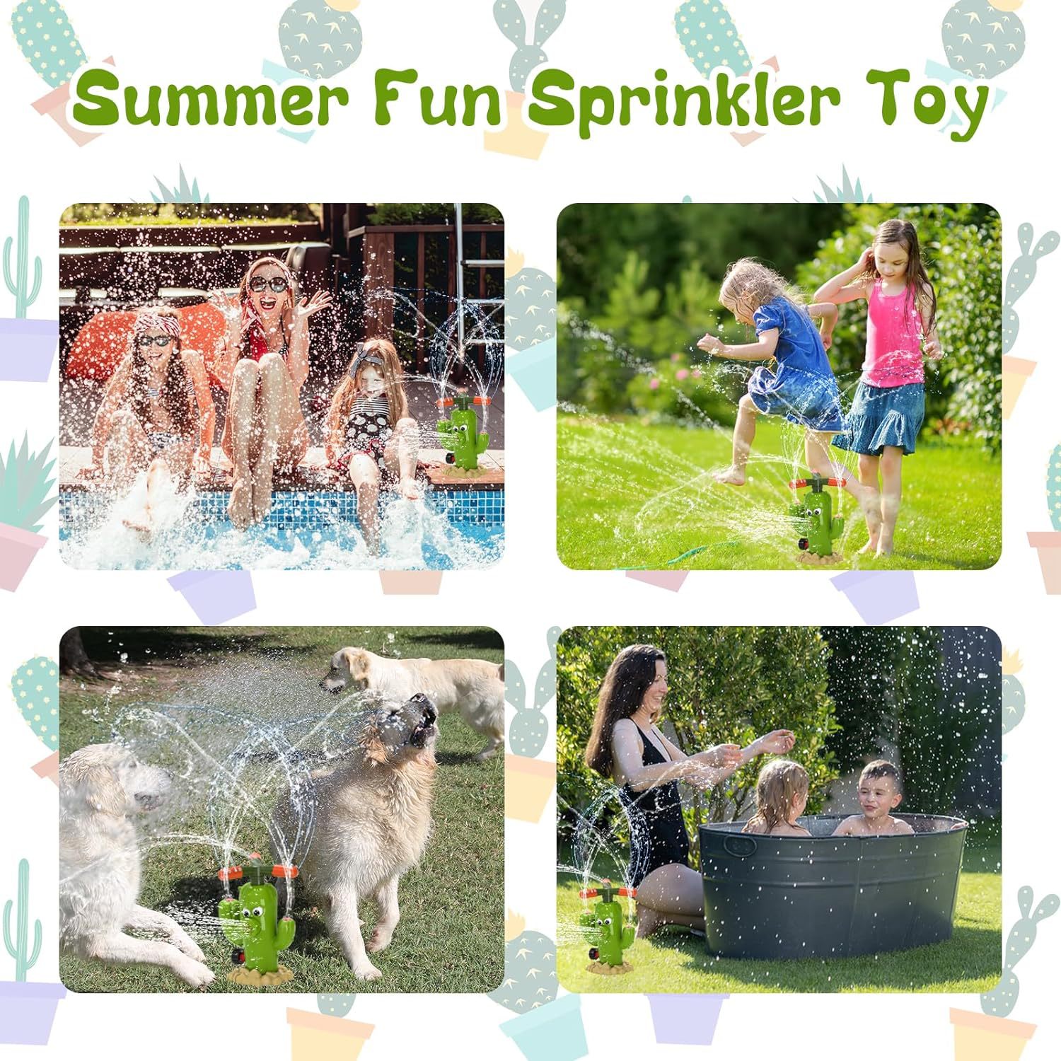 户外喷水仙人掌旋转喷头自动喷水庭院花园戏水玩具宏达园林HONGDA GARDEN 15126详情6