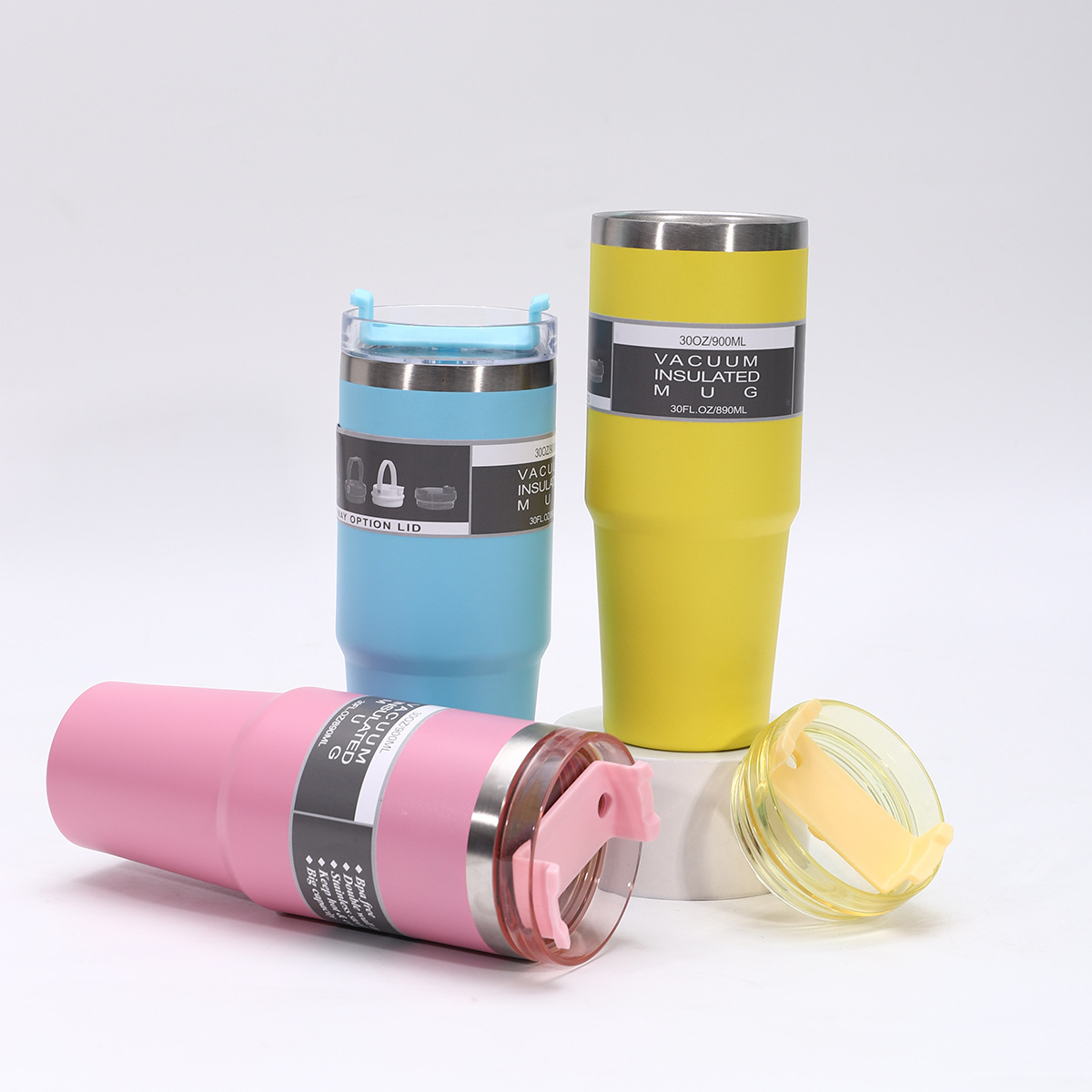 American 20oz and 30oz giant straw insulated ice cup, portable car cup, office insulated cup, water cup details Picture