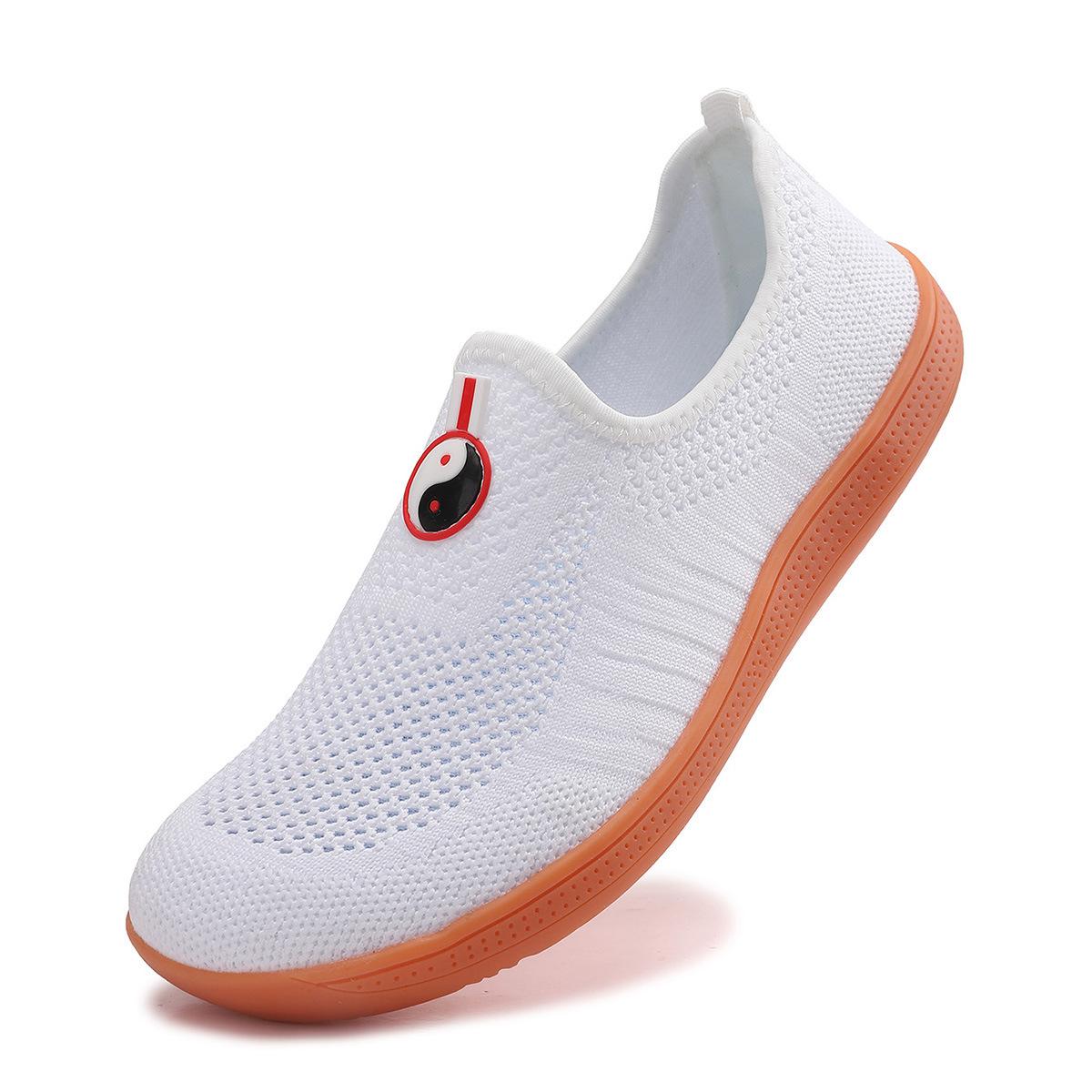 cross-border new arrival tai chi shoes men's and women's fly woven mesh breathable breathable shoes outdoor leisure fitness eight-section brocade kung fu shoes full figure