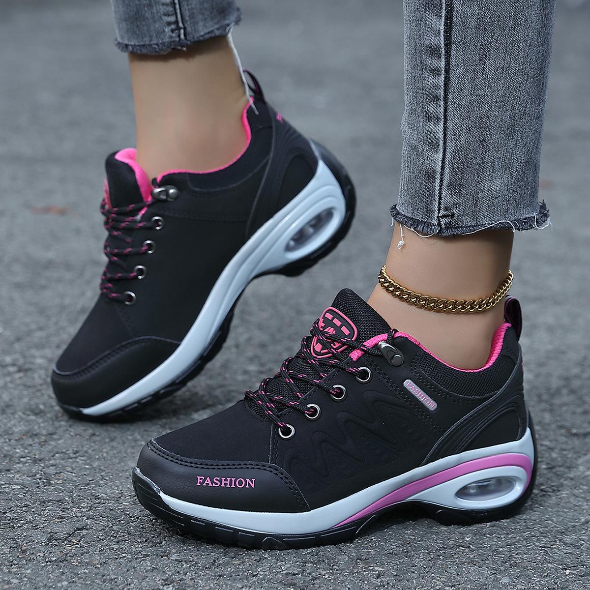 autumn and winter outdoor climbing boots platform height increasing rocking shoes non-slip soft bottom mom shoes casual women's travel shoes casual shoes Item Picture